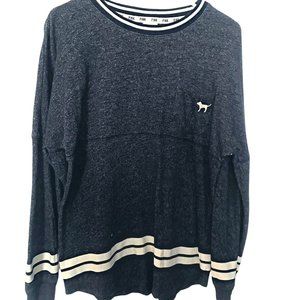 Victoria Secret PINK oversized longsleeve black shirt size xs